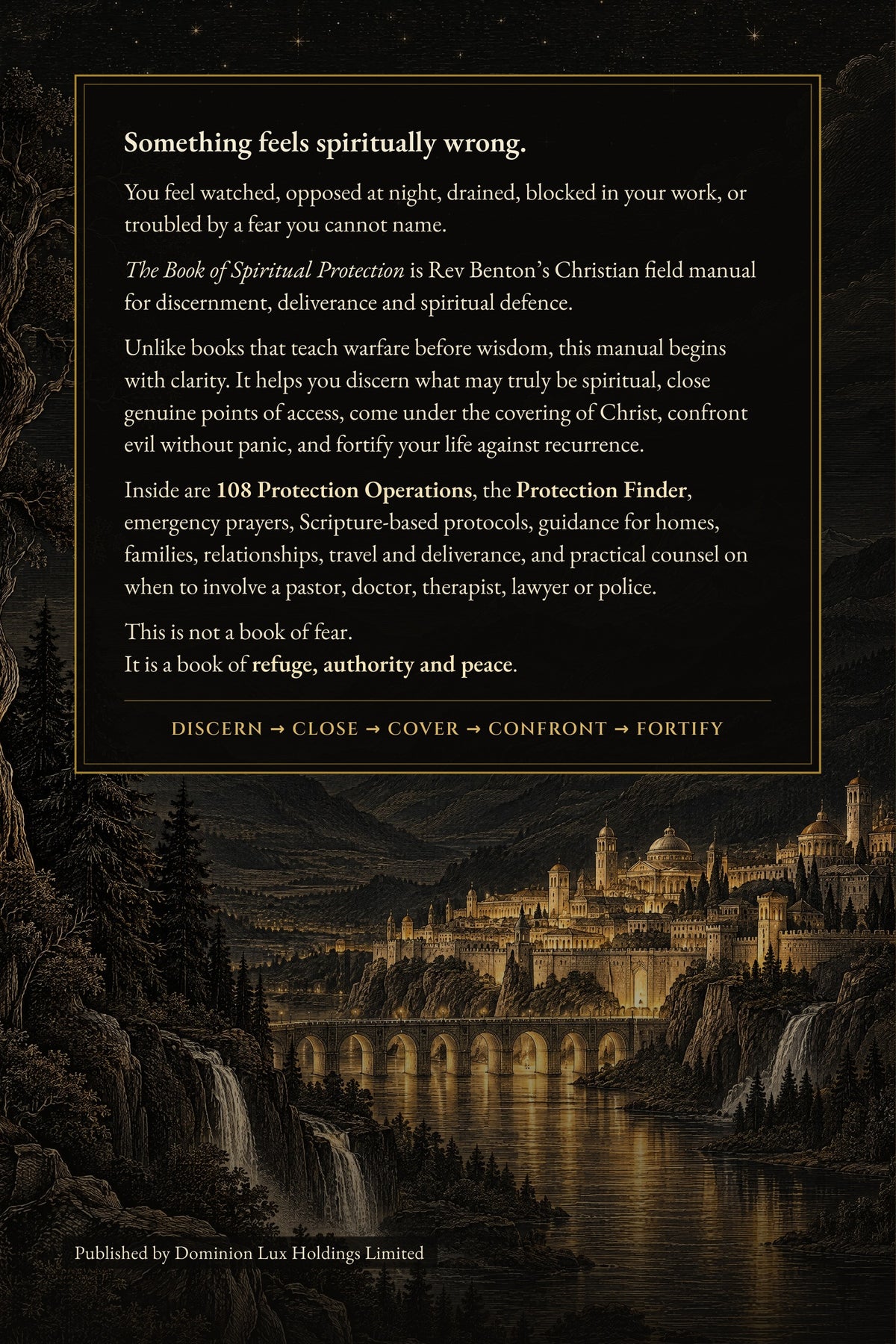 The Book of Spiritual Protection, back cover