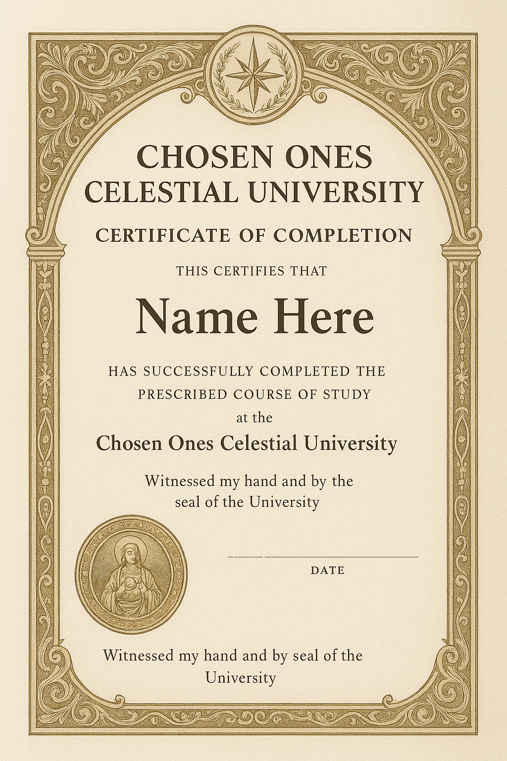 DIE AUSERWÄHLTEN CELESTIAL UNIVERSITY